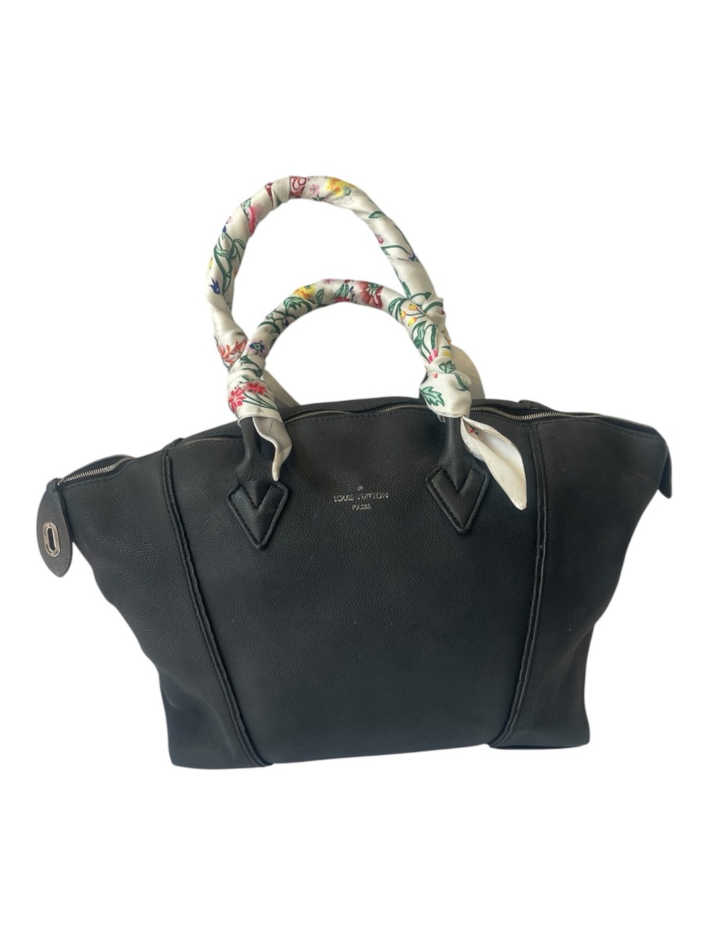 Louis Vuitton Authentic Black Soft LockIt Veau Cachemire PM Purse